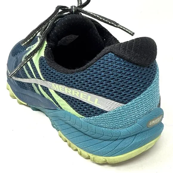 Merrell All Out Charge Trail Running Shoes Womens Sz 9.5 HyperWrap360 Blue Green - Picture 10 of 14